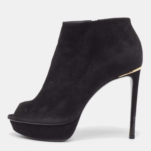 Suede Peep Toe Ankle Boots Size 37 - Louis Vuitton - Modalova