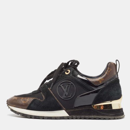 Brown/ Monogram Coated Canvas and Mesh Run Away Low Top Sneakers Size 39 - Louis Vuitton - Modalova