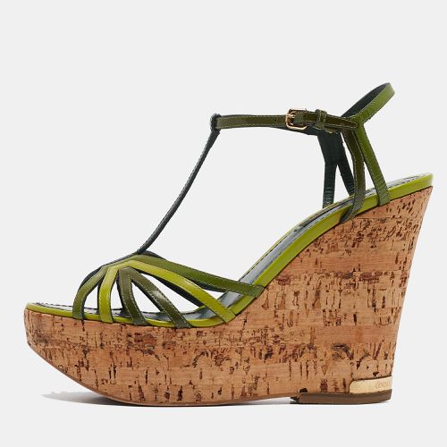 Patent Leather Summertime Cork Wedge Sandals Size 38 - Louis Vuitton - Modalova