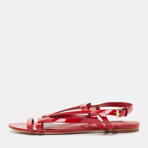 Patent Leather Slingback Flat Sandals Size 39.5 - Louis Vuitton - Modalova