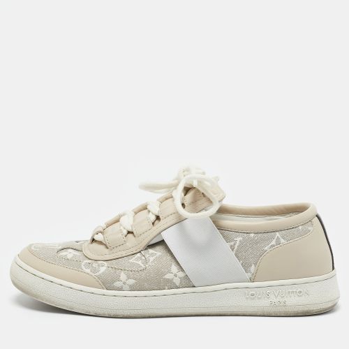 Monogram Denim and Leather Lous Sneakers Size 38.5 - Louis Vuitton - Modalova