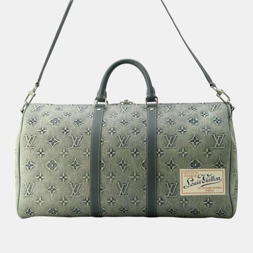 Monogram Washed Denim Keepall Bandouliere 50 - Louis Vuitton - Modalova