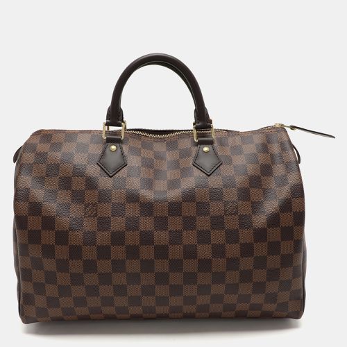 Damier Ebene Canvas Speedy 35 Bag - Louis Vuitton - Modalova