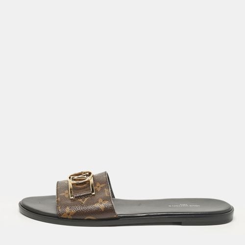 Monogram Canvas Lock It Flat Sandals Size 40 - Louis Vuitton - Modalova