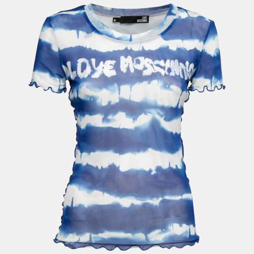 Tye-Dye Effect Mesh T-Shirt S - Love Moschino - Modalova