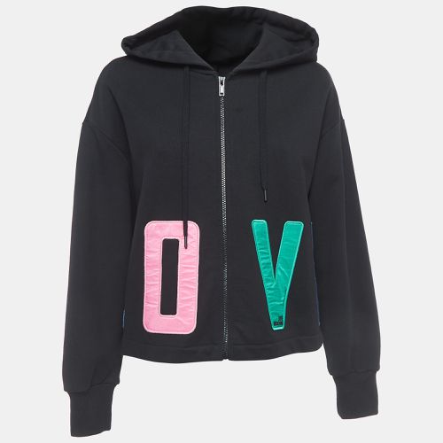 Cotton Love Patch Oversize Hooded Sweatshirt S - Love Moschino - Modalova