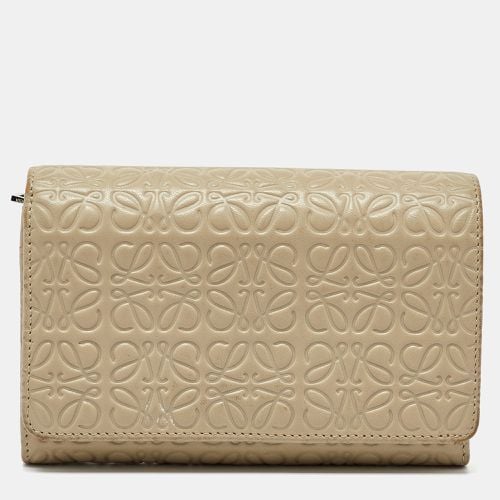 Signature Embossed Leather Compact Wallet - Loewe - Modalova