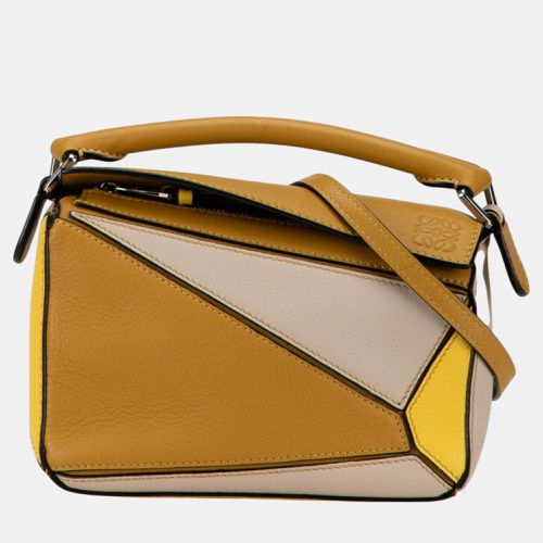 Yellow White Leather Anagram Puzzle Bag - Loewe - Modalova