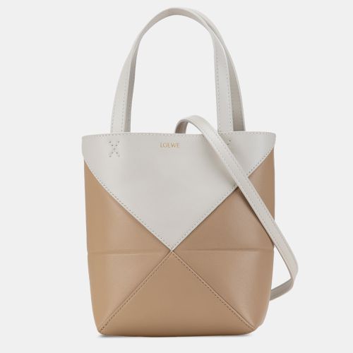 Calf Leather Mini Bicolor Puzzle Fold Tote - Loewe - Modalova