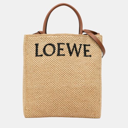 Brown Small Raffia Standard A4 Satchel - Loewe - Modalova