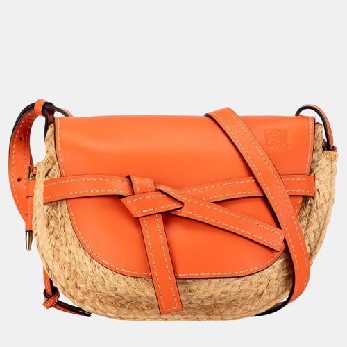 Orange/ Small Raffia Gate Crossbody - Loewe - Modalova