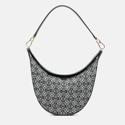 Grey Canvas and Leather Anagram Luna Shoulder Bag - Loewe - Modalova