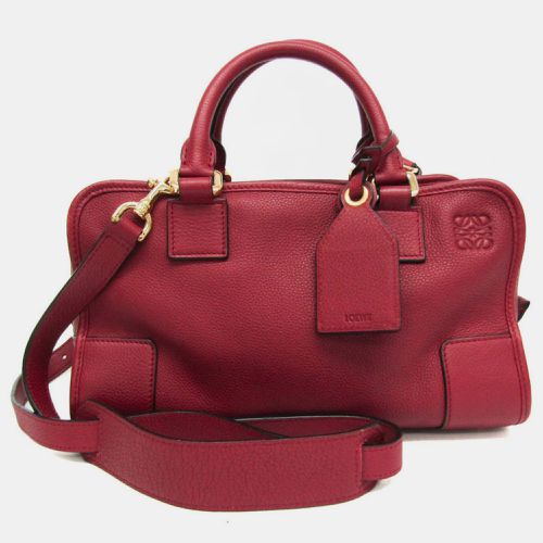 Bordeaux Amazona Leather Handbag - Loewe - Modalova