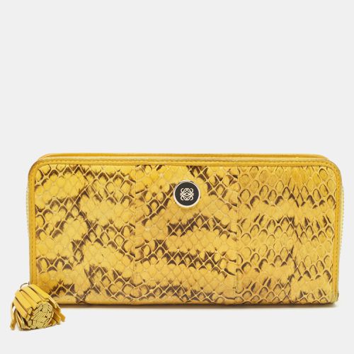 Snake Leather Tassel Zip Around Wallet - Loewe - Modalova