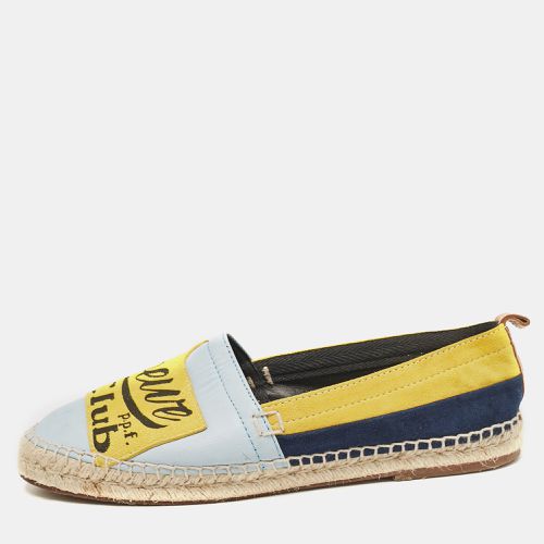 Leather and Suede Club Logo Espadrille Flats Size 41 - Loewe - Modalova