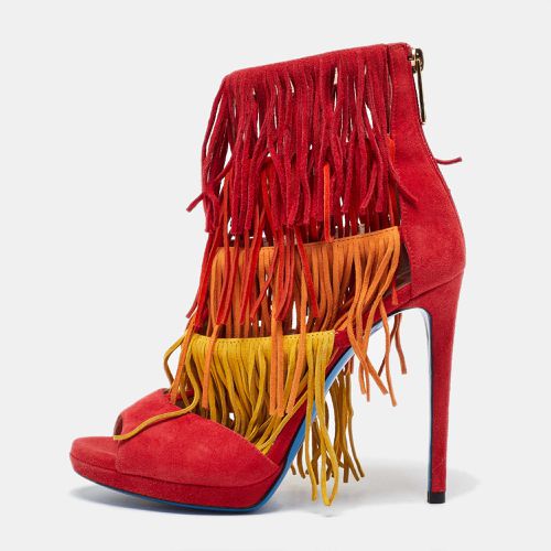 Suede Cut Out Fringe Platform Sandals Size 37.5 - Loriblu - Modalova