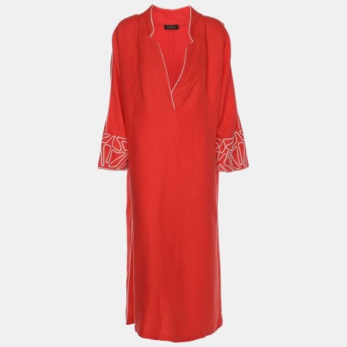 Coral Cotton Kaftan Dress L - Loro Piana - Modalova