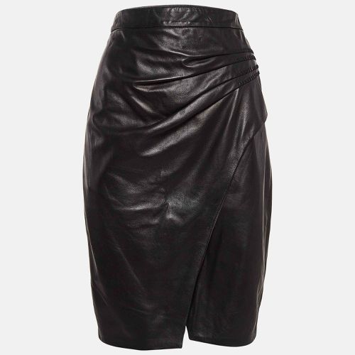 Pleated Leather Pencil Skirt L - L'agence - Modalova