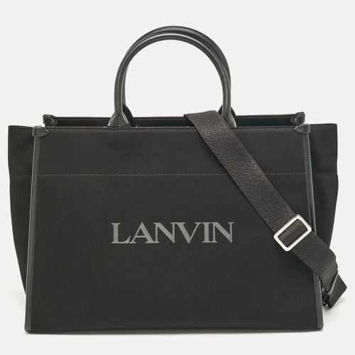 Canvas and Leather Medium In & Out Tote - Lanvin - Modalova