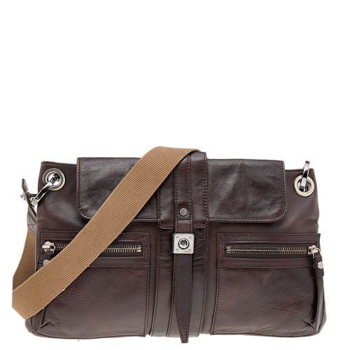 Dark Leather Flap Shoulder Bag - Lanvin - Modalova