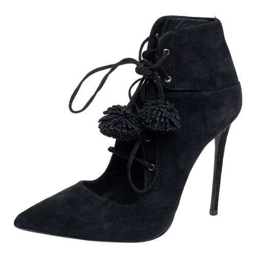 Suede Lace Up Pointed Toe Ankle Booties Size 36.5 - Le Silla - Modalova