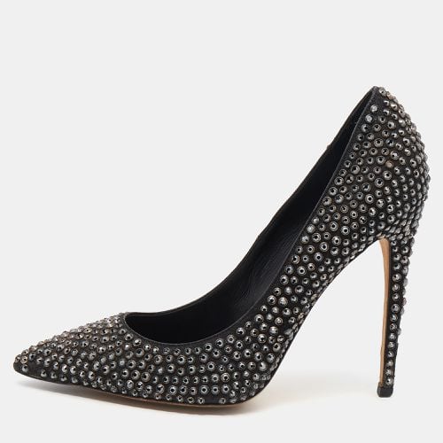 Leather Crystal Embellished Pointed Toe Pumps Size 38 - Le Silla - Modalova