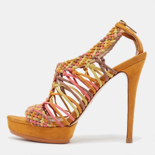 Suede Woven Platform Sandals Size 36.5 - Le Silla - Modalova