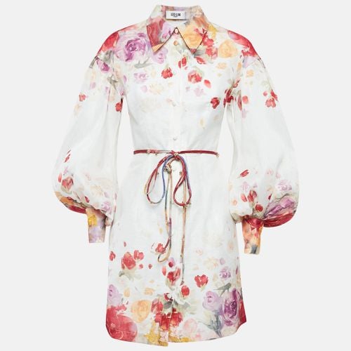 Floral Print Linen Juliana Shirt Mini Dress S - Leo Lin - Modalova