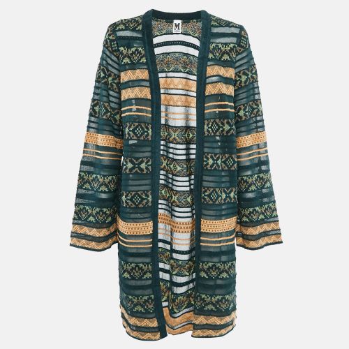 Stripe Patterned Knit Open Front Cardigan S - M Missoni - Modalova