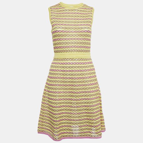 Patterned Lurex Knit Sleeveless Short Dress M - M Missoni - Modalova