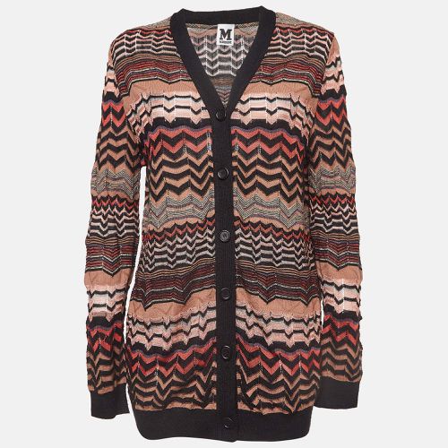 Chevron Pattern Perforated Knit Long Cardigan L - M Missoni - Modalova