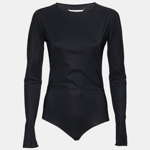 Jersey Overlay Detail Long Sleeve Bodysuit M - MM6 Maison Margiela - Modalova