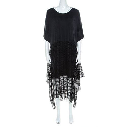 Mesh Panel Overlay Oversized Midi Dress XS - MM6 Maison Margiela - Modalova