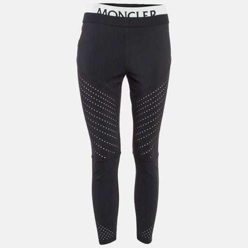 Logo Intarsia Waist Jersey Active Leggings L - Moncler - Modalova