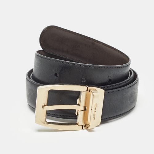 Brown Leather Buckle Cut to Size Belt - Montblanc - Modalova