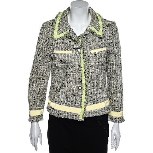 Tweed Button Front Jacket L - Moschino Cheap and Chic - Modalova