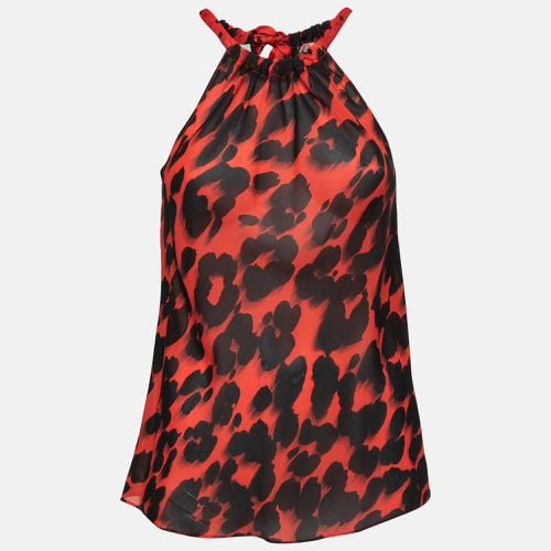 Printed Silk Halter Neck Top S - Moschino Cheap and Chic - Modalova