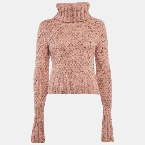 Wool Crochet Turtle Neck Sweater S - Moschino Jeans - Modalova