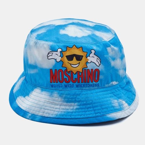 White Printed Tie/Dye Bucket Hat M - Moschino - Modalova