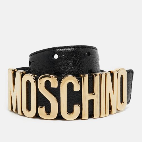 Leather Classic Logo Waist Belt - Moschino - Modalova