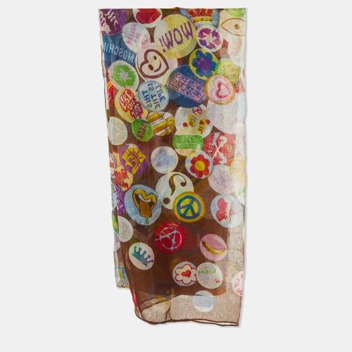 Larioseta Printed Silk Scarf - Moschino - Modalova