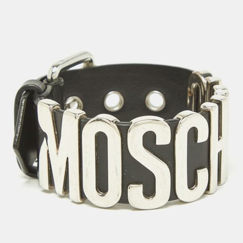 Leather Classic Logo Buckle Bracelet - Moschino - Modalova