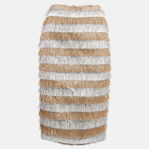 Lurex Sateen Tiered Midi Skirt S - Max Mara - Modalova