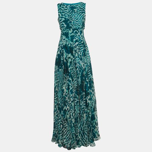 Animal Printed Silk Sleeveless Maxi Dress S - Max Mara - Modalova