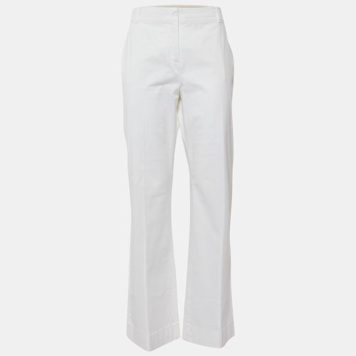 Stretch Cotton Straight Fit Pants L/Waist 35.5" - Max Mara Studio - Modalova