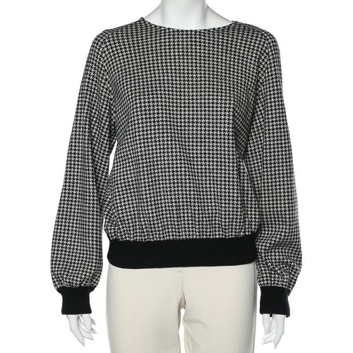 Houndstooth Patterned Wool Sweatshirt M - Max Mara - Modalova