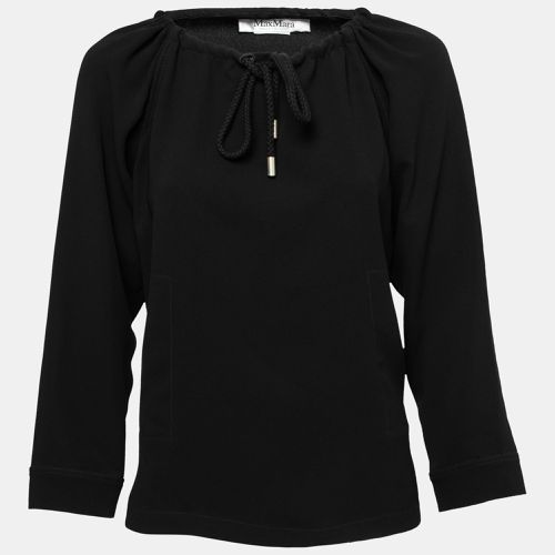 Crepe Drawstring Detail Pocketed Blouse M - Max Mara - Modalova