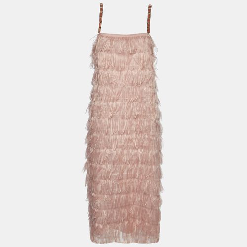 Synthetic Feather Tiered Midi Dress M - Max Mara - Modalova