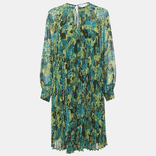 Multicolor Printed Crepe Pleated Midi Dress M - Max Mara - Modalova