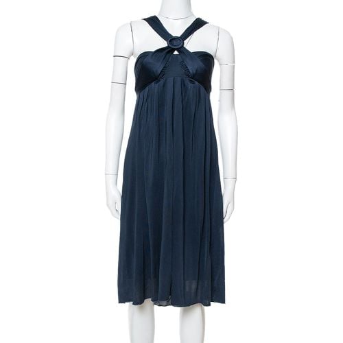 Midnight Blue Silk Jersey Halter Neck Dress M - Max Mara - Modalova